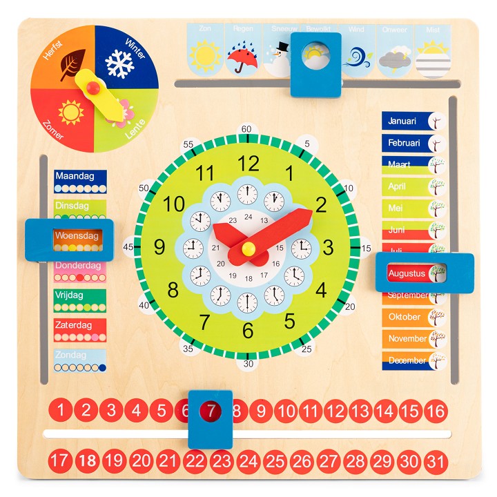 New Classic Toys - Kalender Uhr - Sprache: NL